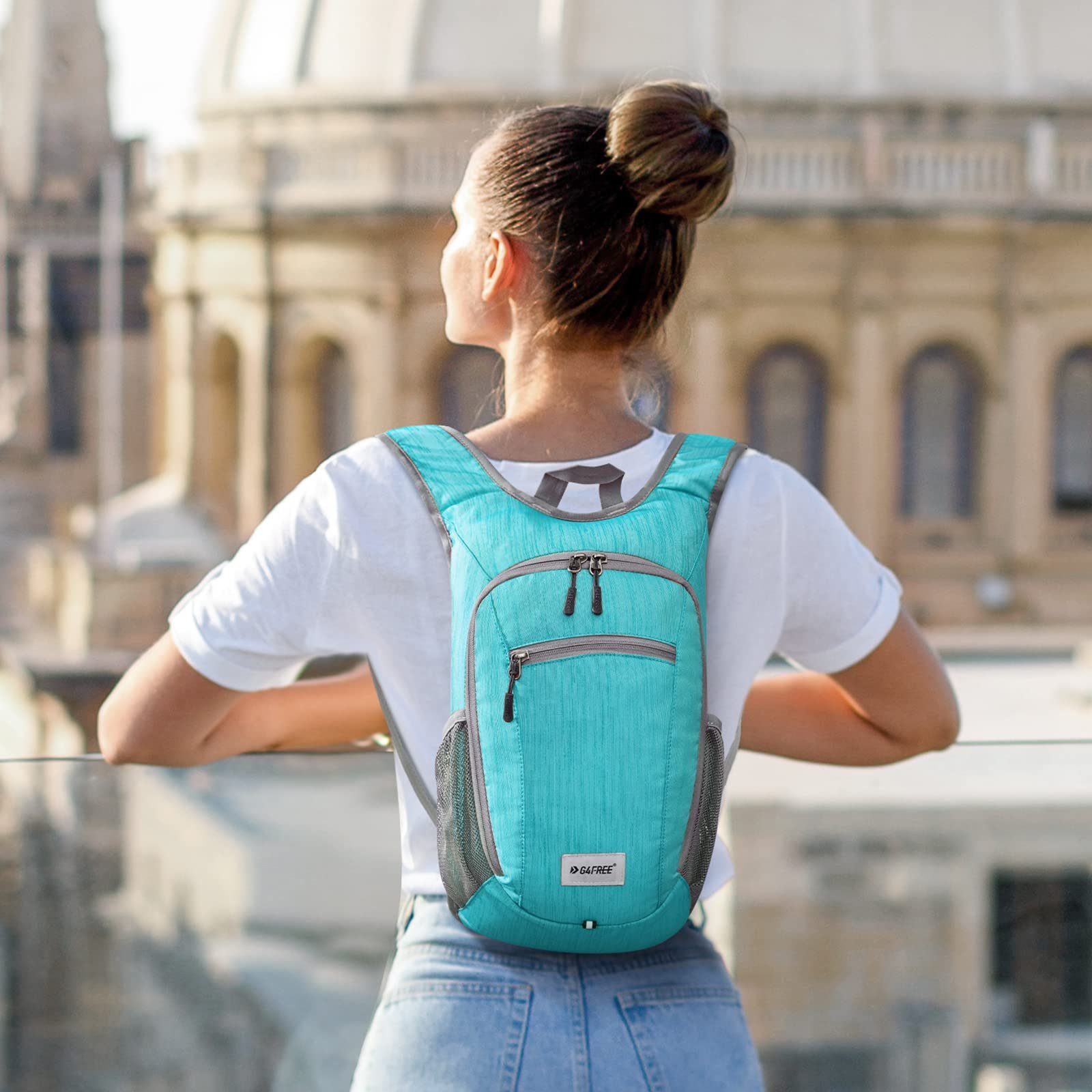 G4Free Wanderrucksack, 15L Kleine Reise Outdoor Faltbare Umhängetasche