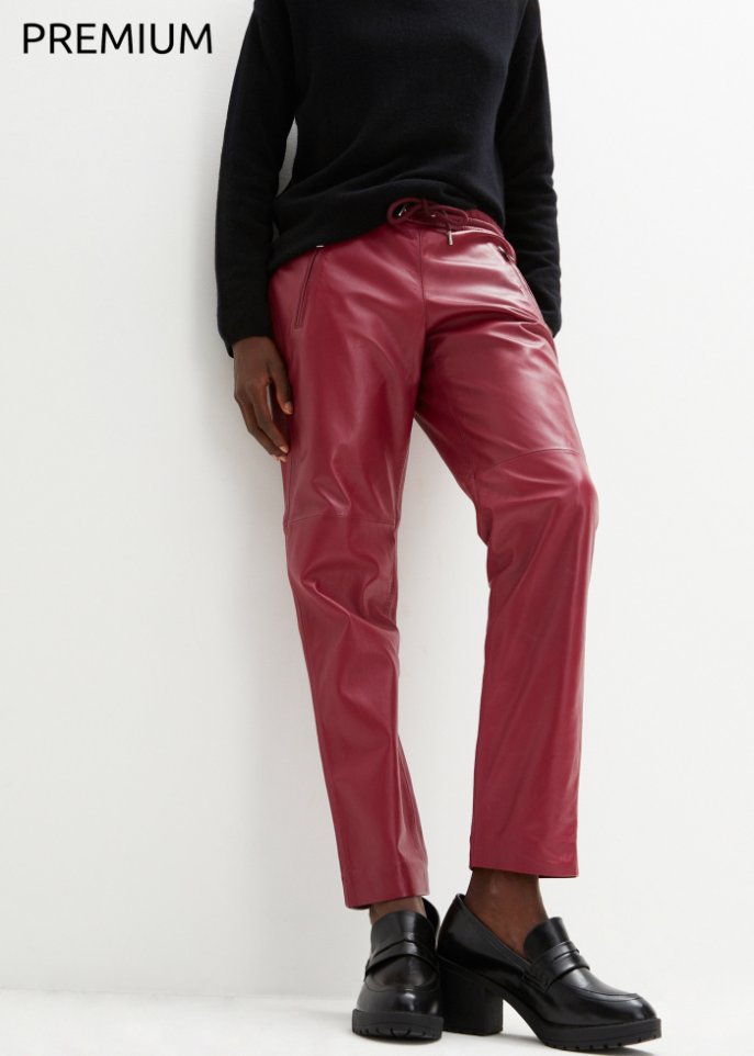 Leder-Joggpants aus Lammnappa