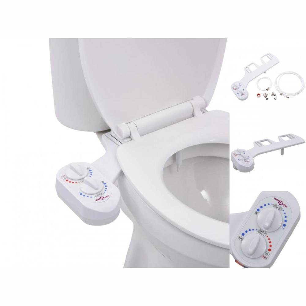 vidaXL Bidet Bidet-Aufsatz für Toilettensitz Heißes Kaltes Wasser Einzeldüse