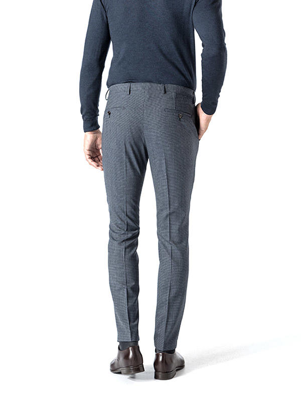 JOOP!, Hose Gun, Extra Slim Fit, Wolle, dunkelblau gemustert