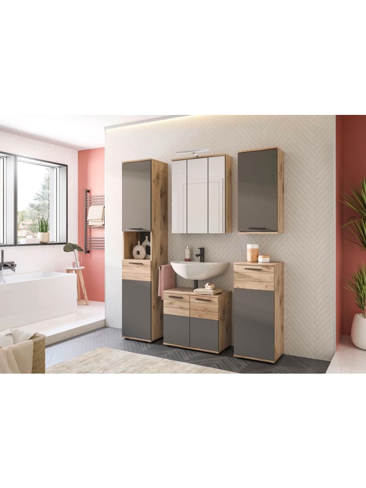 ebuy24 Badschrank Mason Grau 37 x 34 cm günstig kaufen onesize