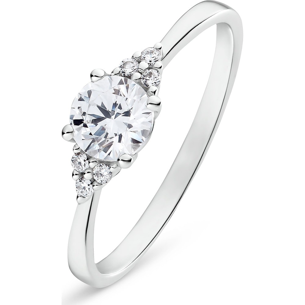 FAVS Bague pour femme 375 Or blanc or blanc Bague