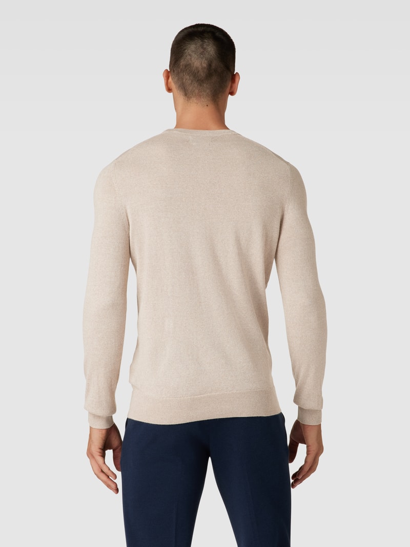 Longsleeve aus Woll-Mix in sand meliert