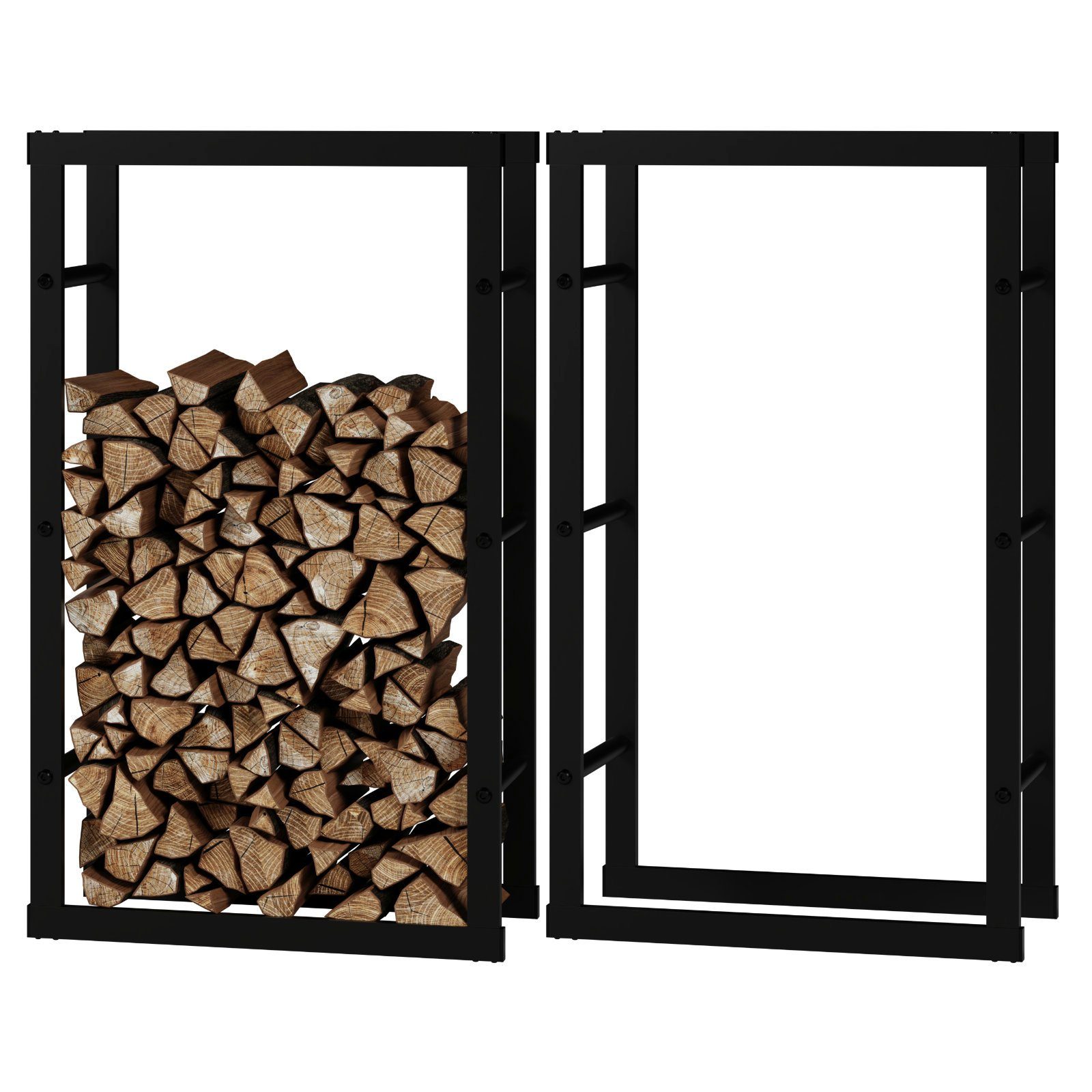 HAGO Kaminholzregal Kaminholzregal 60x100x25cm Feuerholzregal Brennholz Ständer Ablage