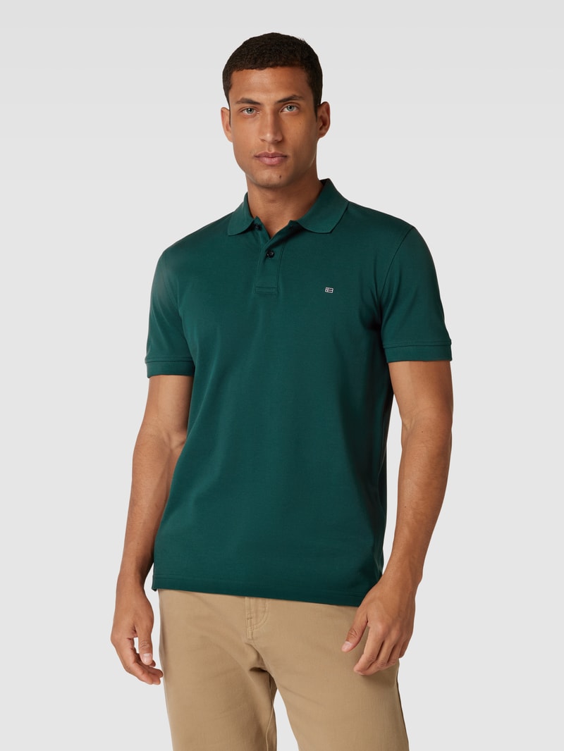 Poloshirt mit Logo-Stitching in bottle