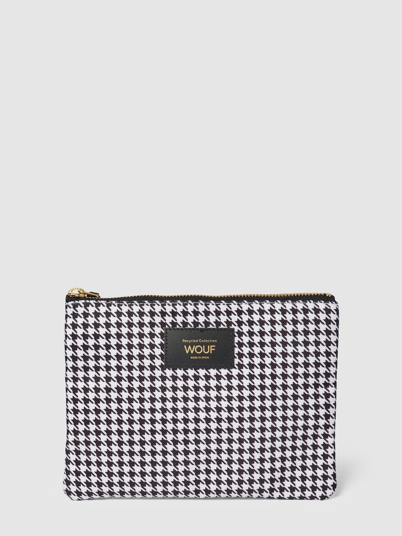 Pouch mit Allover-Muster Modell 'Celine' in schwarz