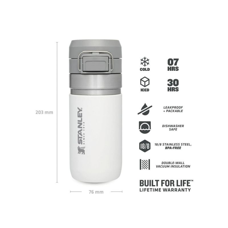 Stanley Thermoflasche, Go Quick Flip Wasserflasche 16oz \/ 470ml Polar