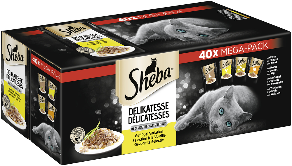 Sheba Nassfutter Sheba Delikatesse in Gelee 40x85g
