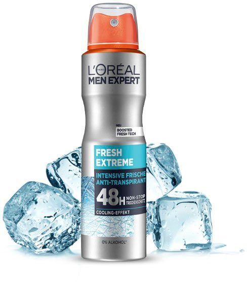 L'ORÉAL PARIS MEN EXPERT Deo-Spray Deo Spray Fresh Extreme, Packung, 6-tlg.