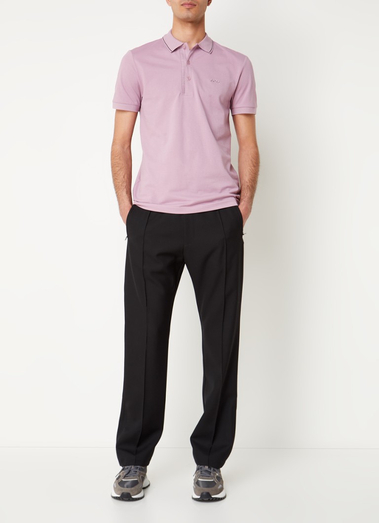 Polo HUGO BOSS Paule slim fit com bordado do logotipo