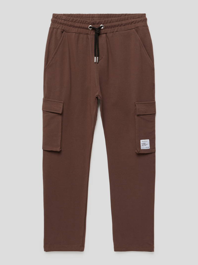 Jogpants mit Cargotaschen Modell 'NORMAL TB' in schokobraun