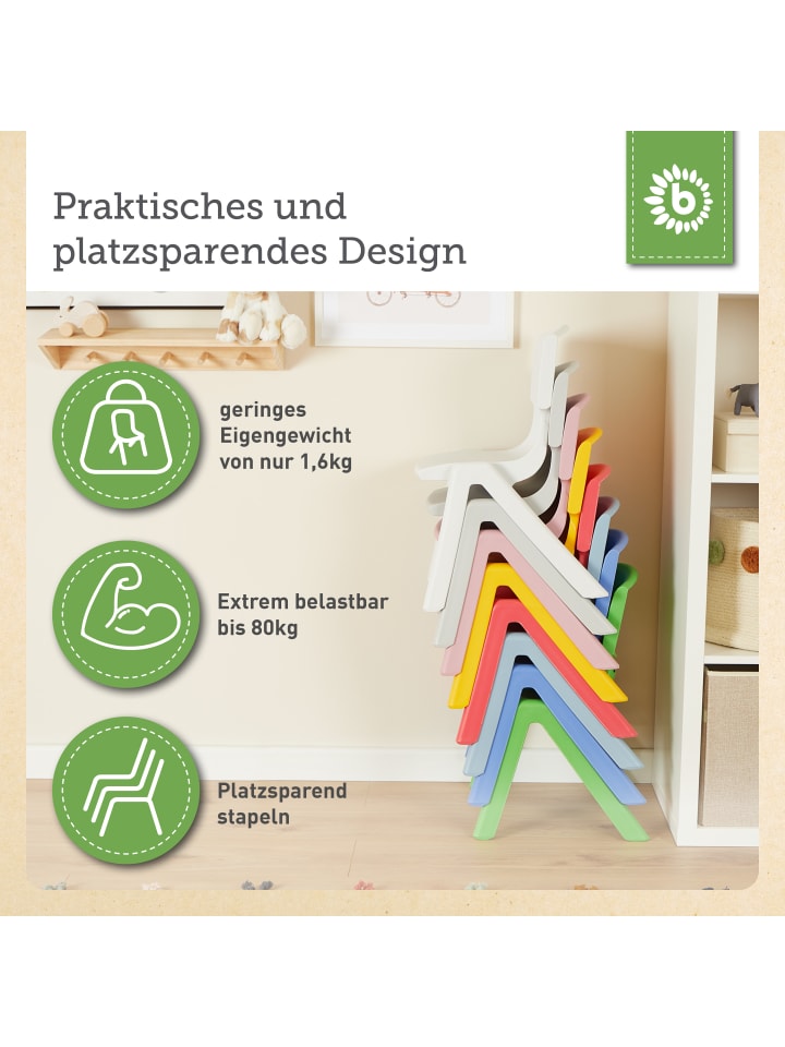 Bieco Spielwaren Kinderstuhl bis 80 kg belastbar in Grün günstig kaufen onesize