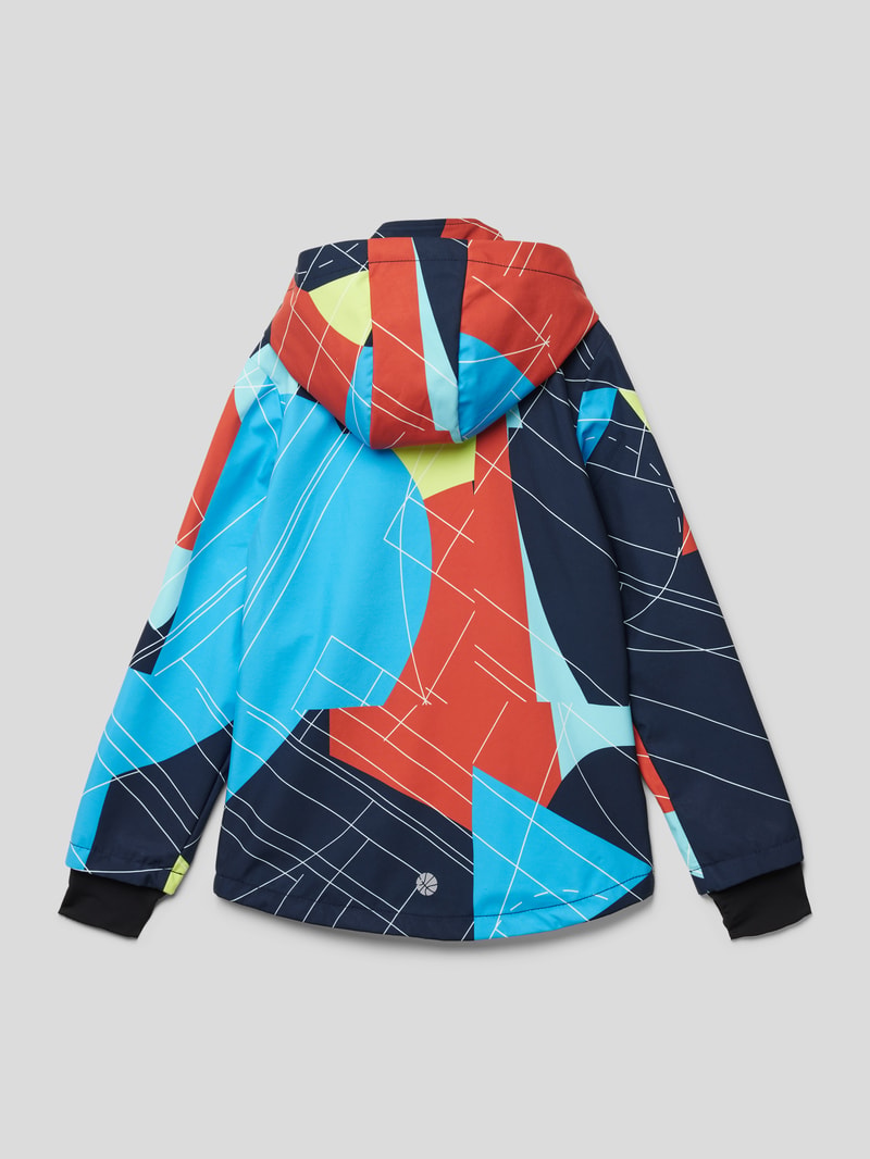 Jacke mit Allover-Muster in marineblau