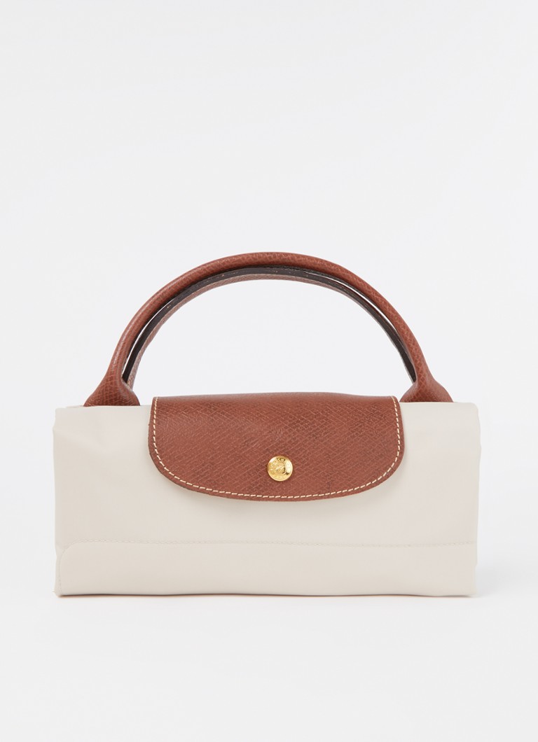 Longchamp Le Pliage Vihreä matkalaukku M nahkayksityiskohdilla