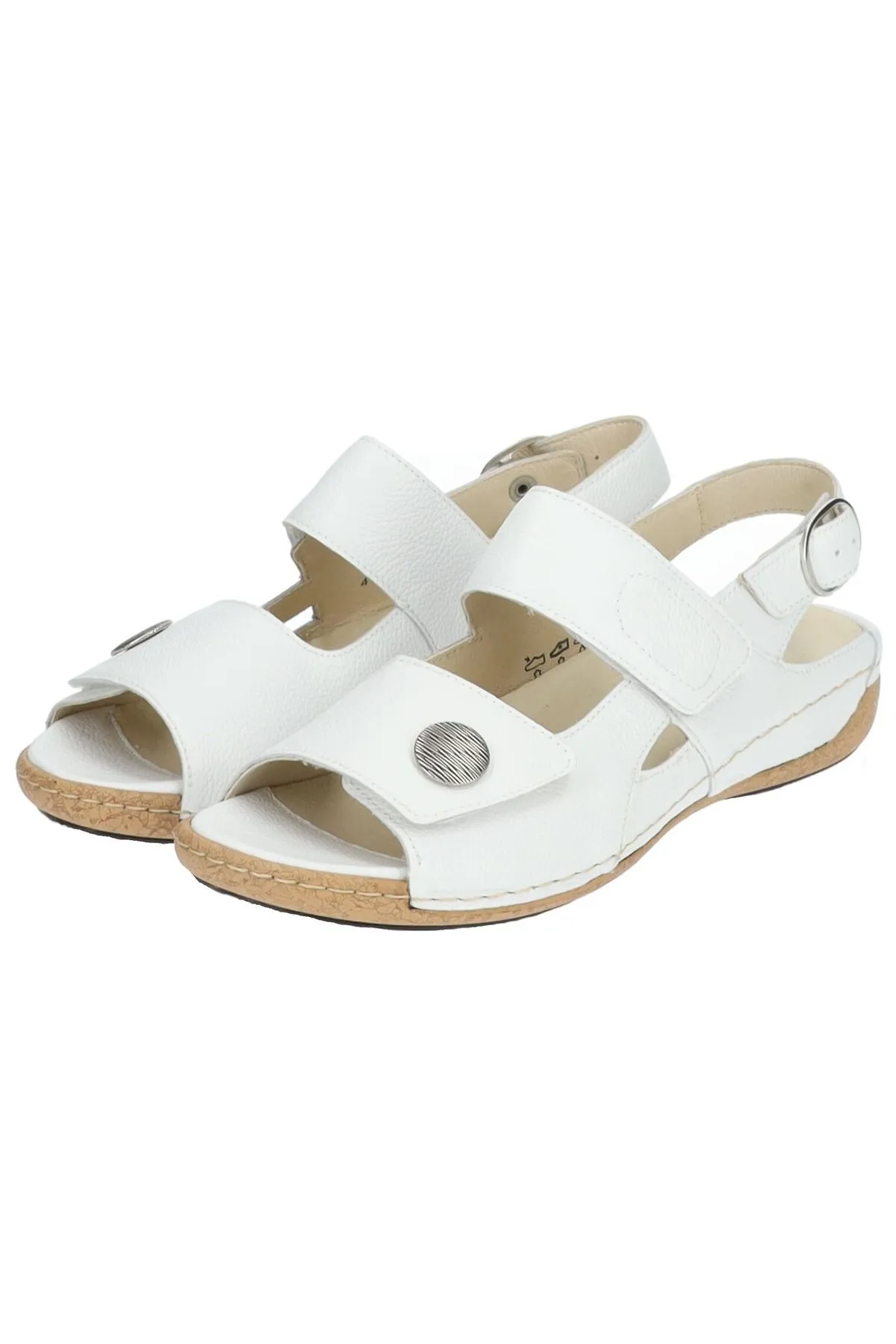 Waldläufer  Sandalette - Weiß - Flacher Absatz