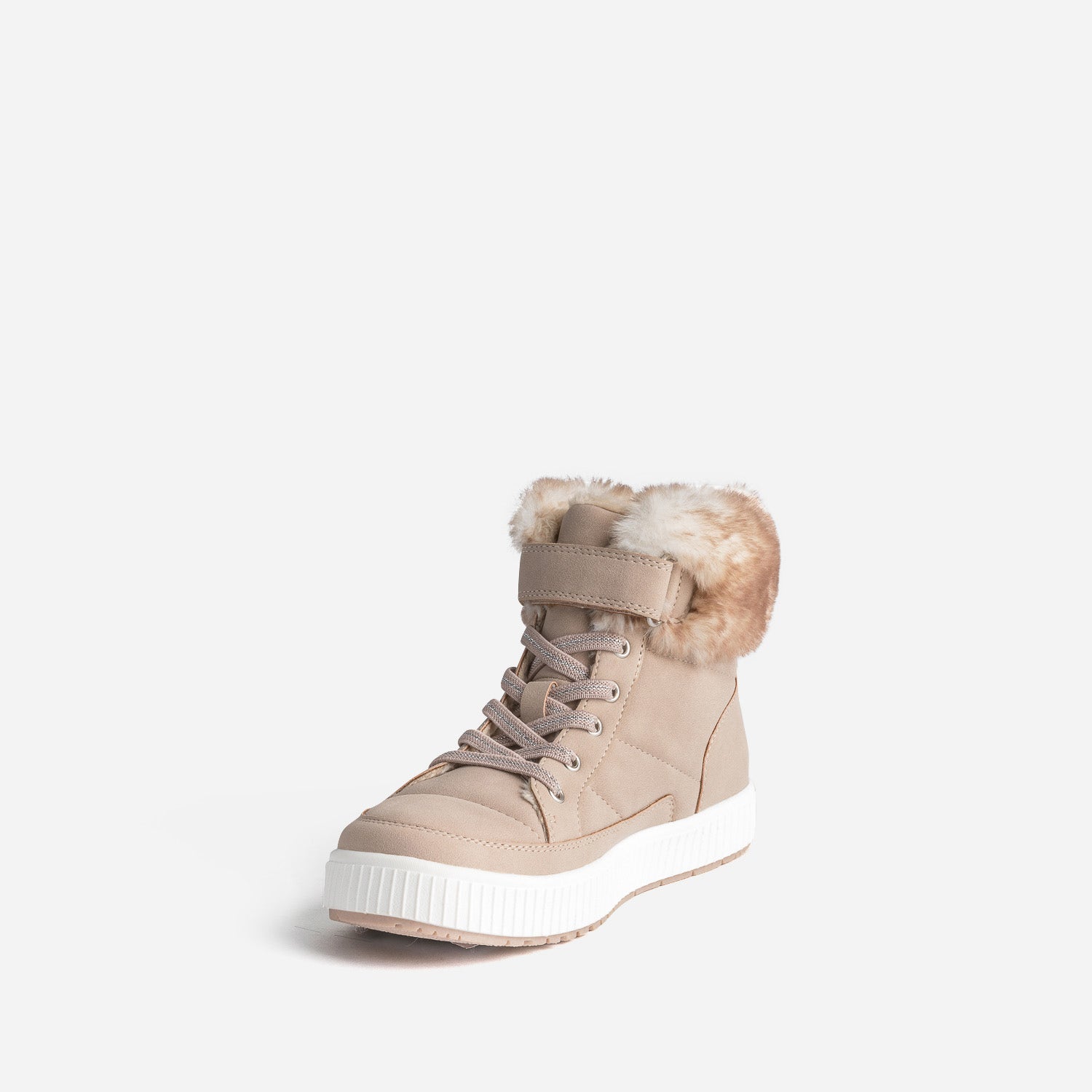 Basket BUGGY beige rosé fourrée