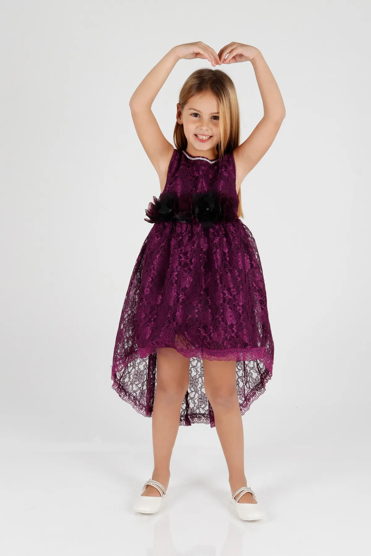 AHENGİM  Mädchen-Abendkleid mit Spitze, Ak2208