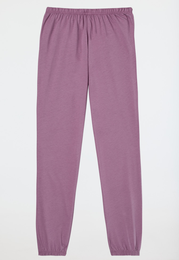 Schlafanzug lang Bündchen Eule nachtblau - Nightwear