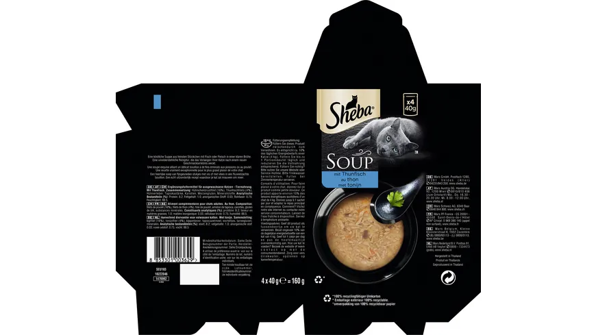 Sheba Soup mit Thunfisch Multipack 160 g
