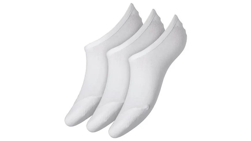 s.Oliver Unisex Füßlinge Footy 3er Pack weiß