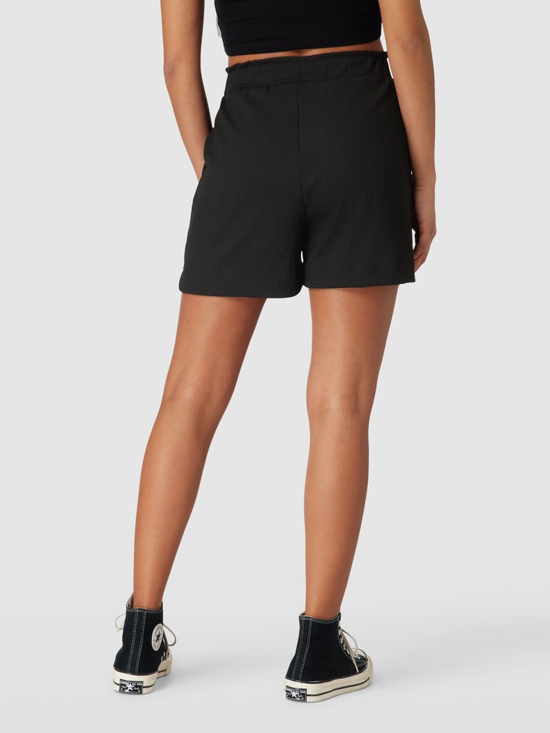 Shorts mit Allover-Muster Modell 'EASY' in schwarz