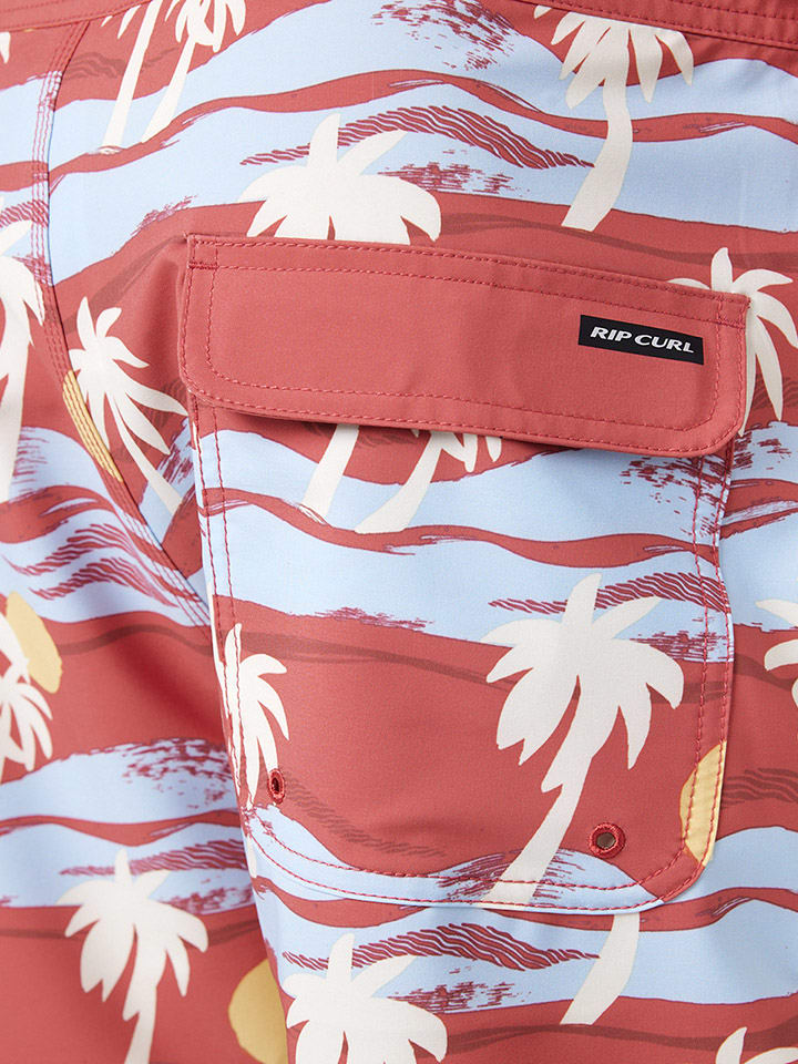 Rip Curl Badeshorts in Rot/ Hellblau günstig kaufen