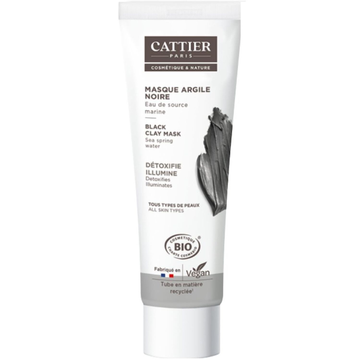 Cattier Masque à l'Argile Noire Détoxifie & Illumine