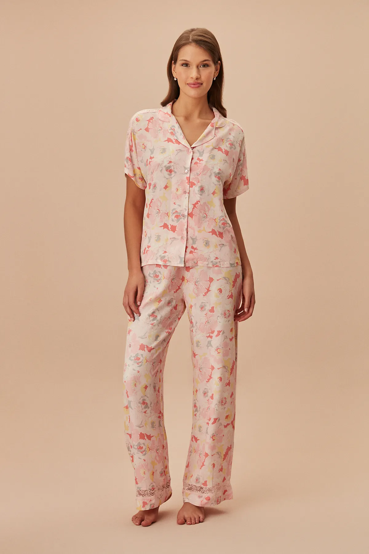 SUWEN  Rosely maskulines Pyjama-Set