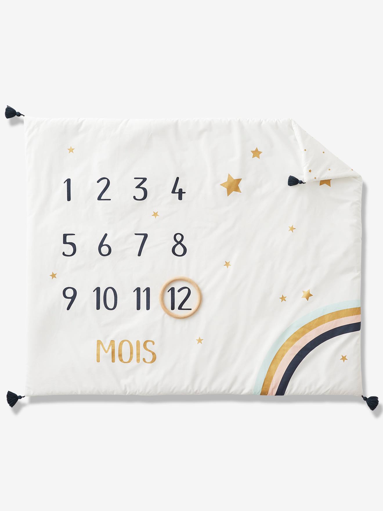 Tapis photo bébé ivoire