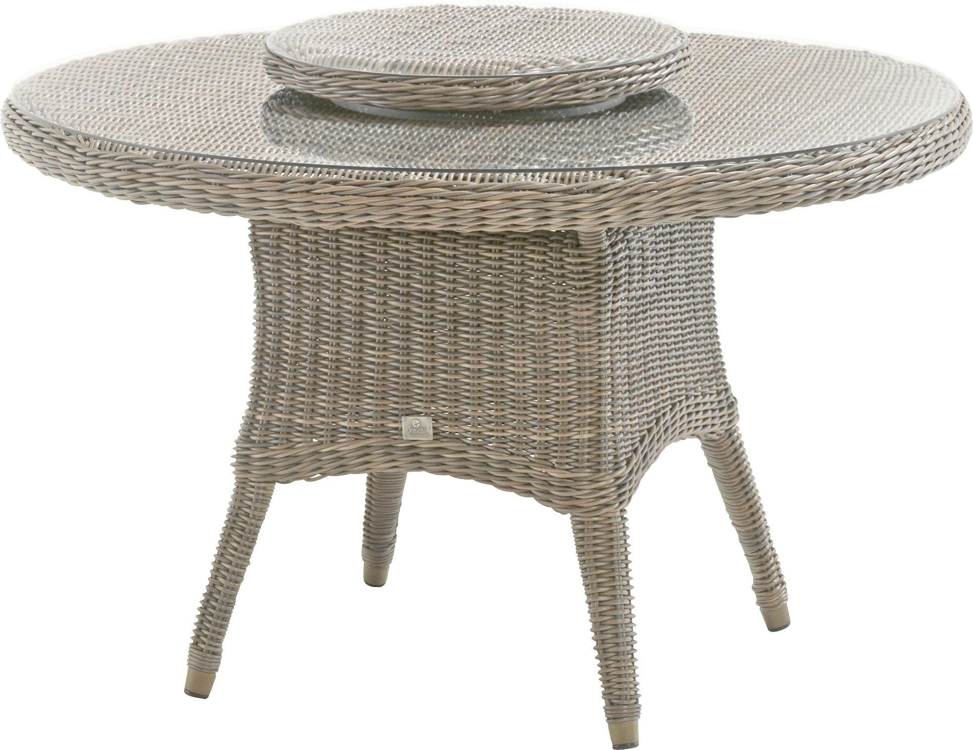 taste by 4 seasons Gartentisch Victoria dining Tisch 130cm Ø inkl. Glasplatte ohne (1)