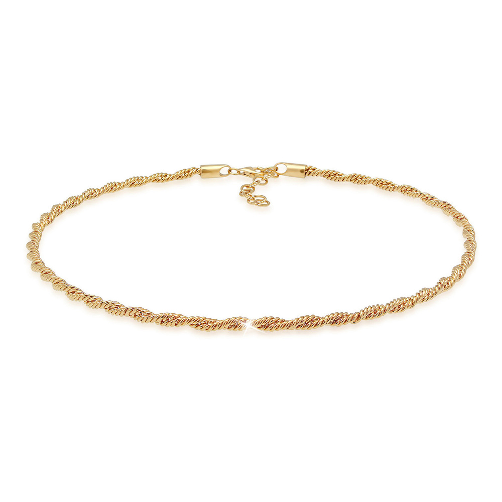 Elli PREMIUM Elli PREMIUM Collier Dames Choker Tordu Cord Collier en cordon Blogger Trend in 9 collier