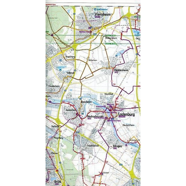 Bikeline Radkarte Deutschland Kraichgau 1 : 75 000 - Fahrradkarte