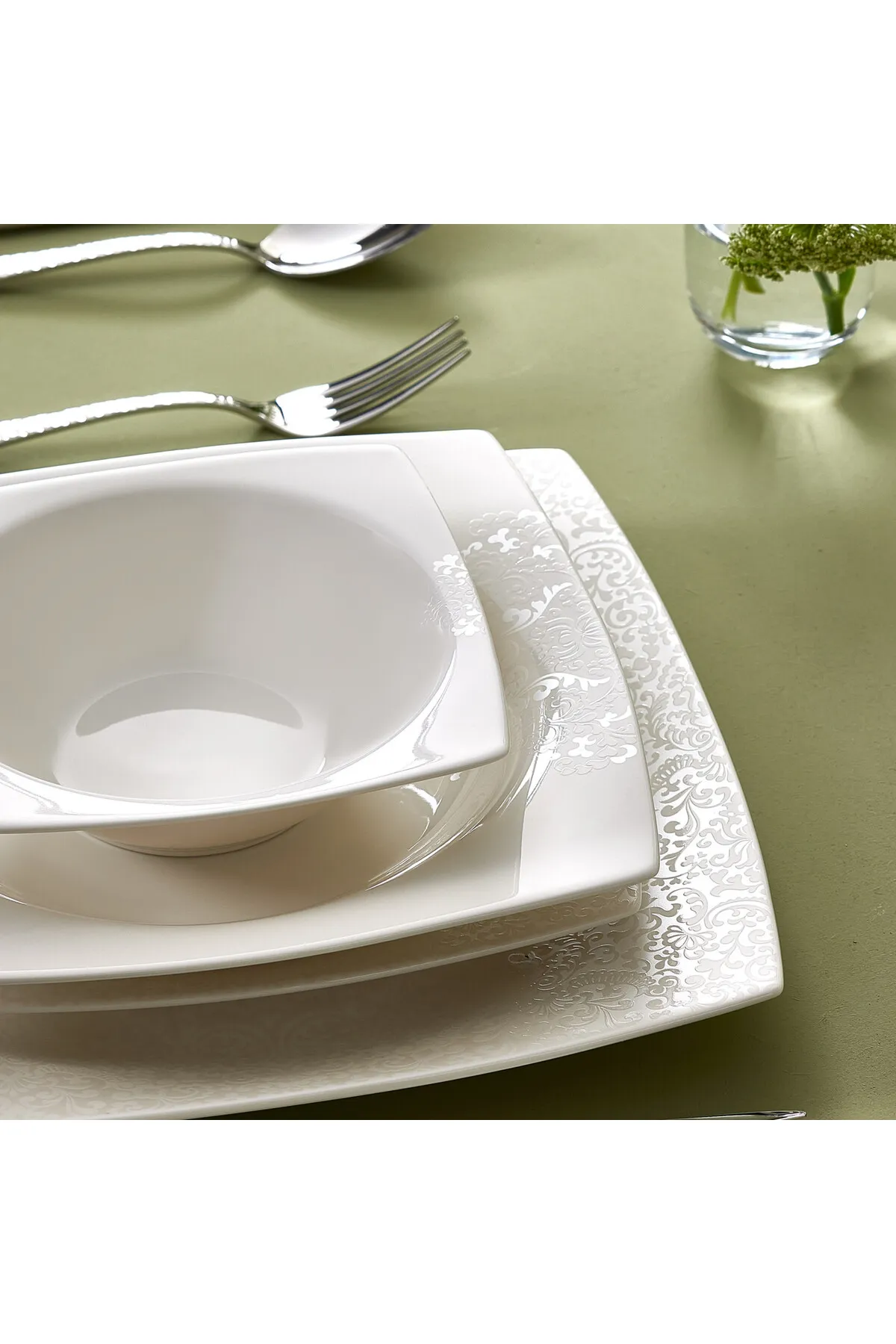 Karaca  Neu Flava 6 Personen Geschirrset, 24-teilig, Porzellan - Zeitlose Eleganz für exquisite Tisch