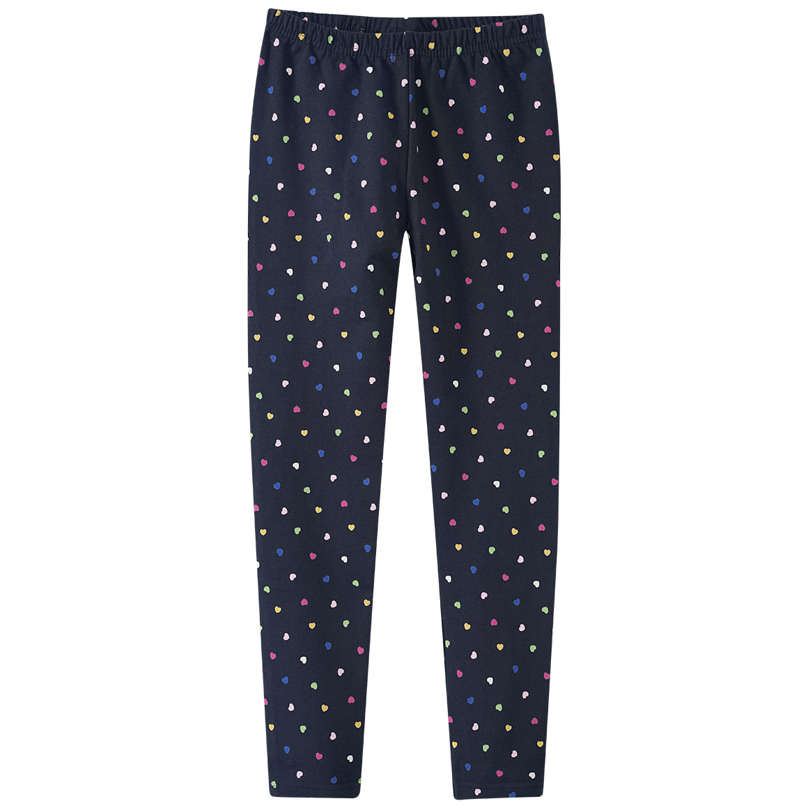 Mädchen Sweatleggings mit bunten Herzchen