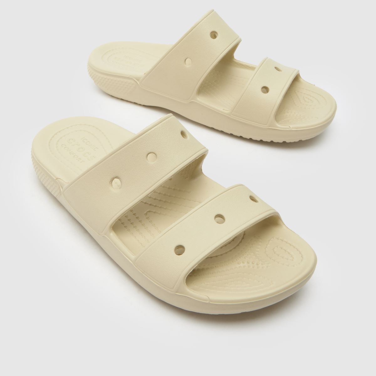 Crocs Classic kétpántos szandál kő színben