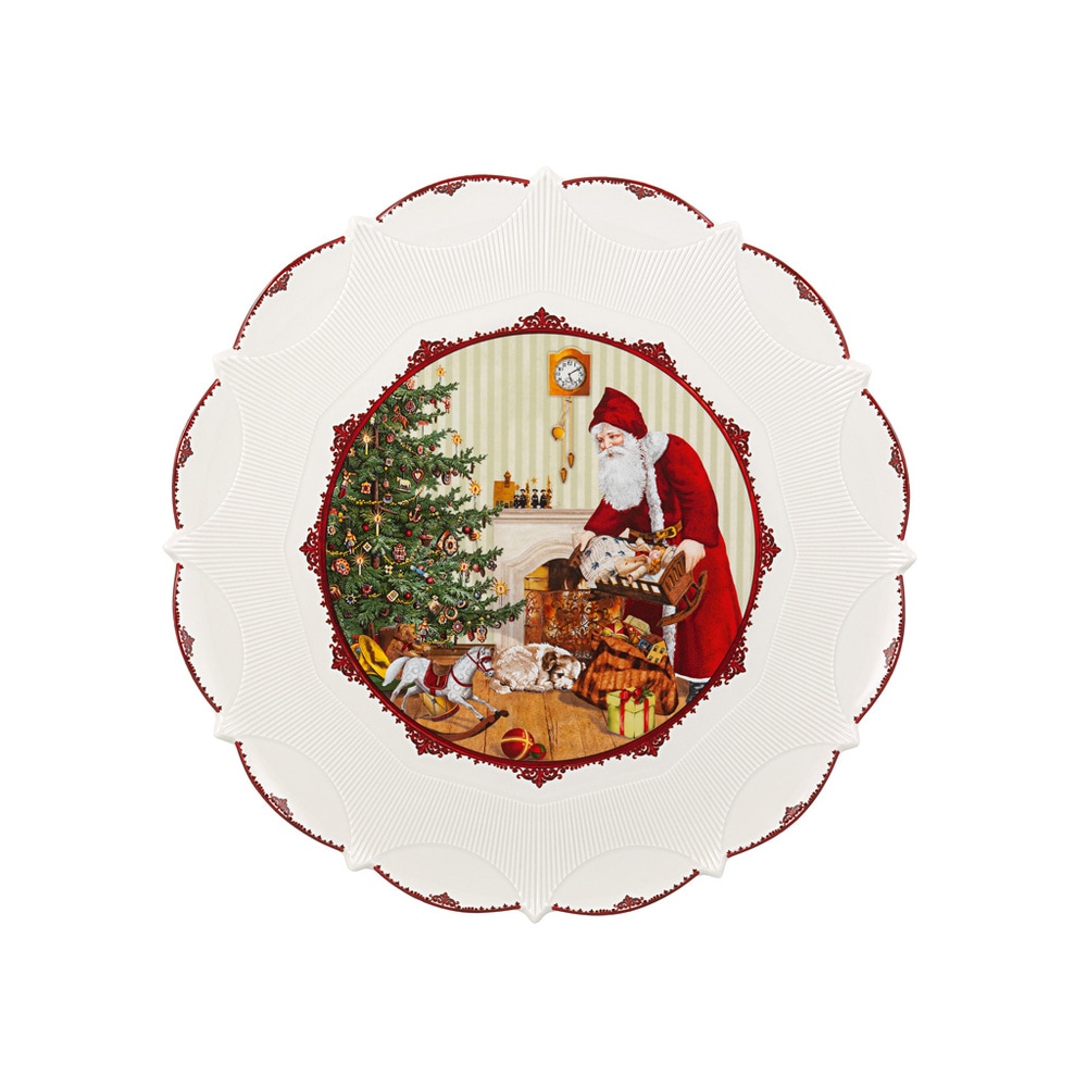 Villeroy & Boch Ass. à pât. grd, Père Noël app. cadeaux Toy's Fantasy Plat à  tarte
