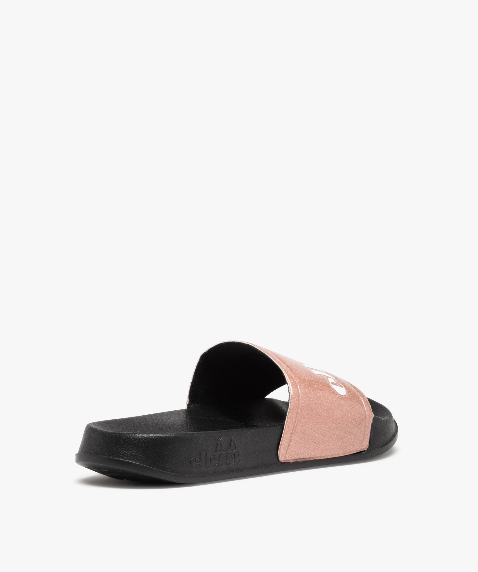 Mules de piscine femme avec dessus pailleté et logo- Ellesse rose | GEMO