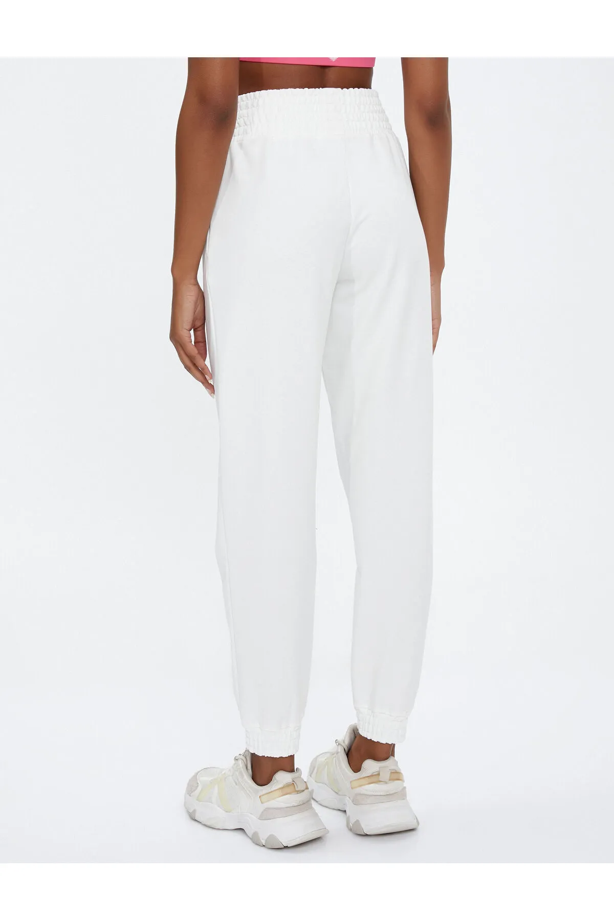 Koton  Jogger-Jogginghose mit Label, detaillierter Tasche und hoher Taille