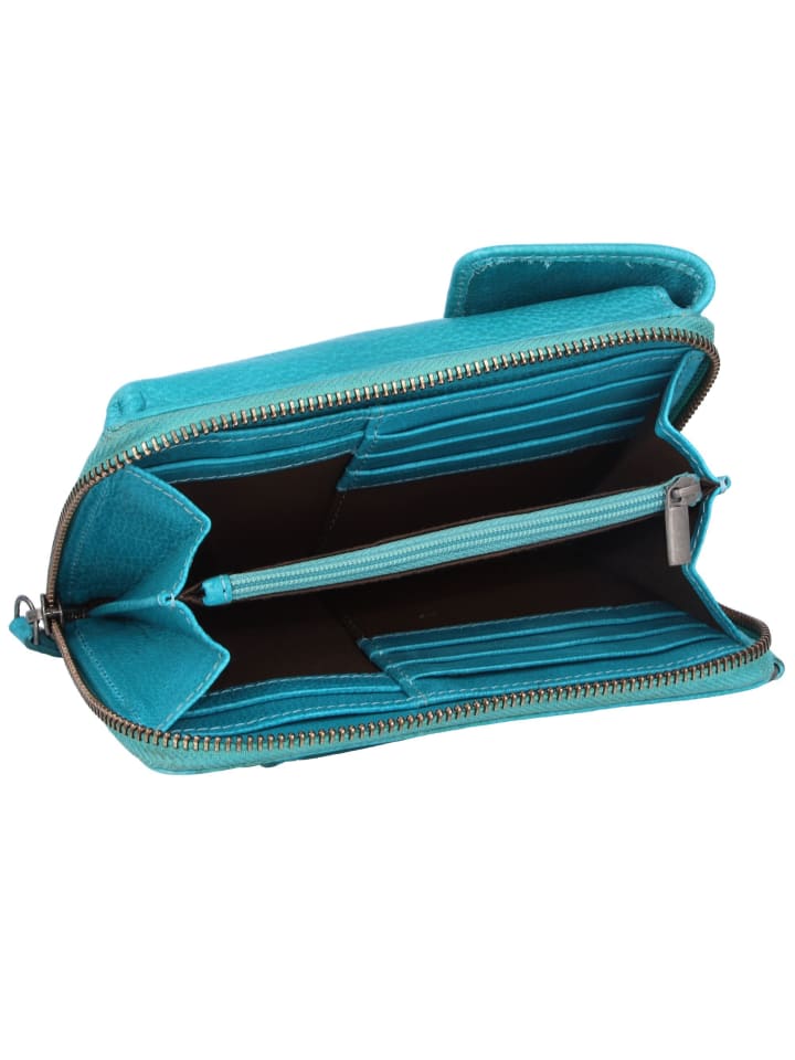 Greenburry Handytasche Leder 10 cm in turquise günstig kaufen onesize
