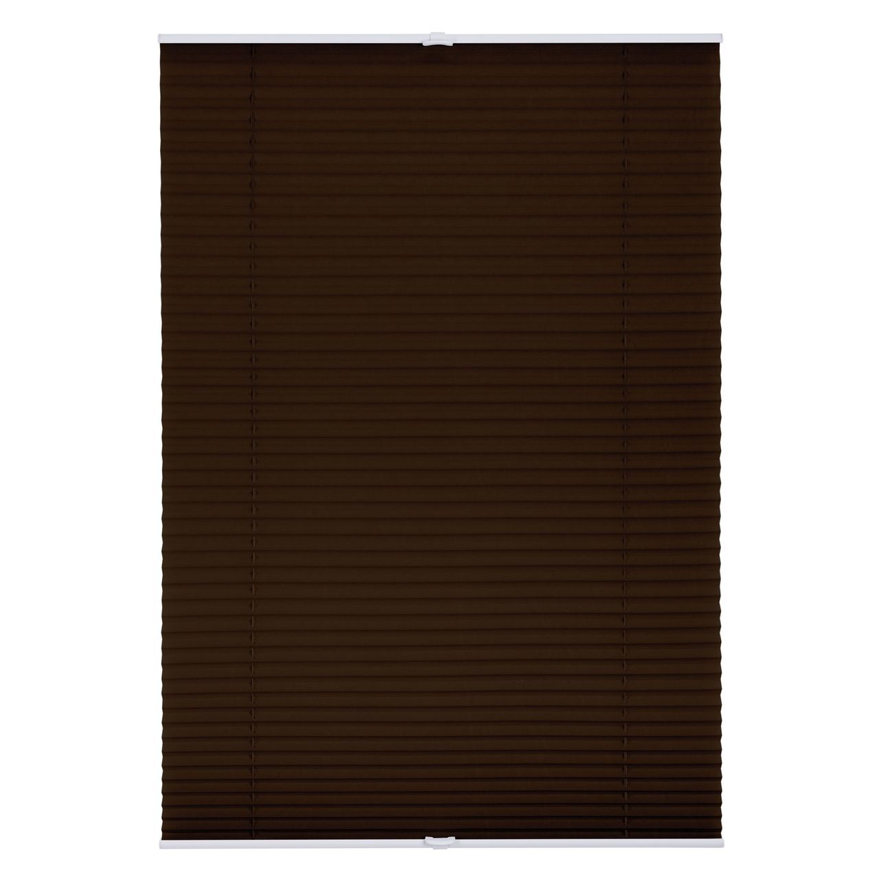 Lichtblick Plissee Klemmfix, ohne Bohren, verspannt - Braun, 90 cm x 130 cm (B x L)