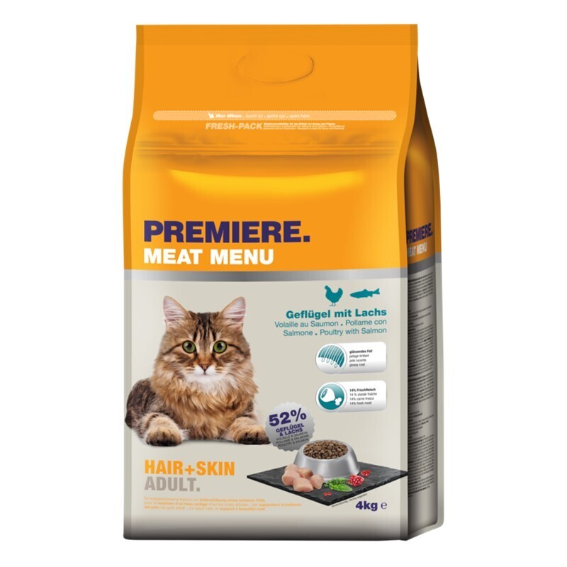 PREMIERE Trockenfutter PREMIERE Hair and Skin Geflügel mit Lachs 4kg