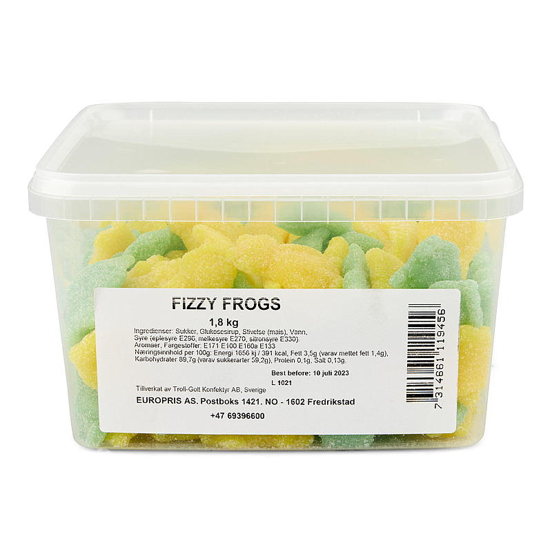KnallGodt Fizzy frogs 1,8 kg