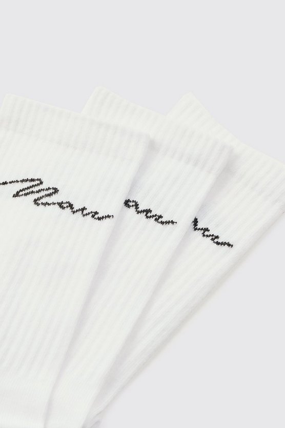 3er-Pack Man Signature Sportsocken