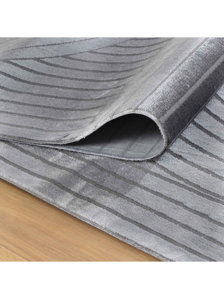 Teppich Boss Kurzflor Teppich Sofia Grau günstig kaufen 120 x 170 cm