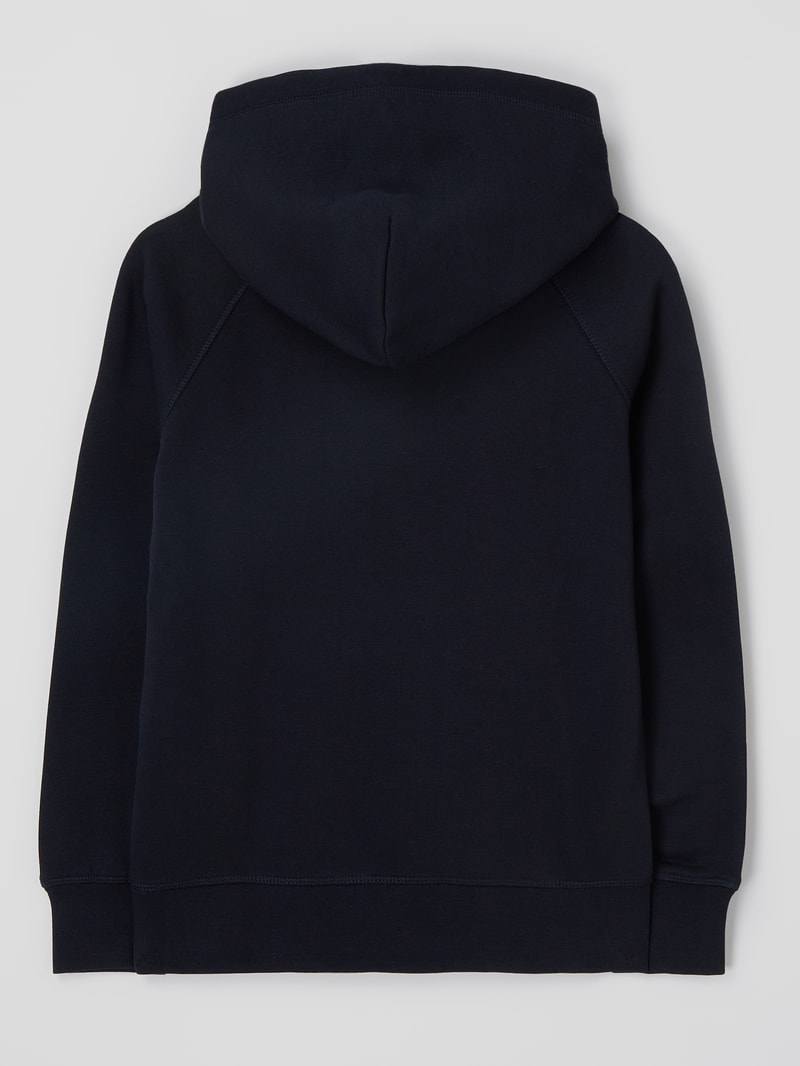 Sweatshirt mit Logo-Stickerei in marineblau