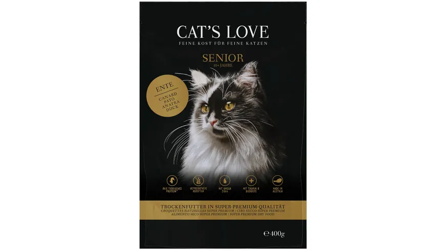 Cat's Love Trockenfutter Senior Ente 400 g