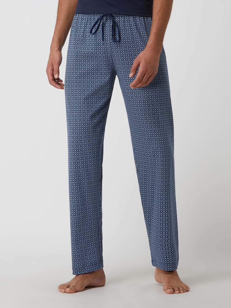 Pyjama-Hose aus Baumwolle in marineblau