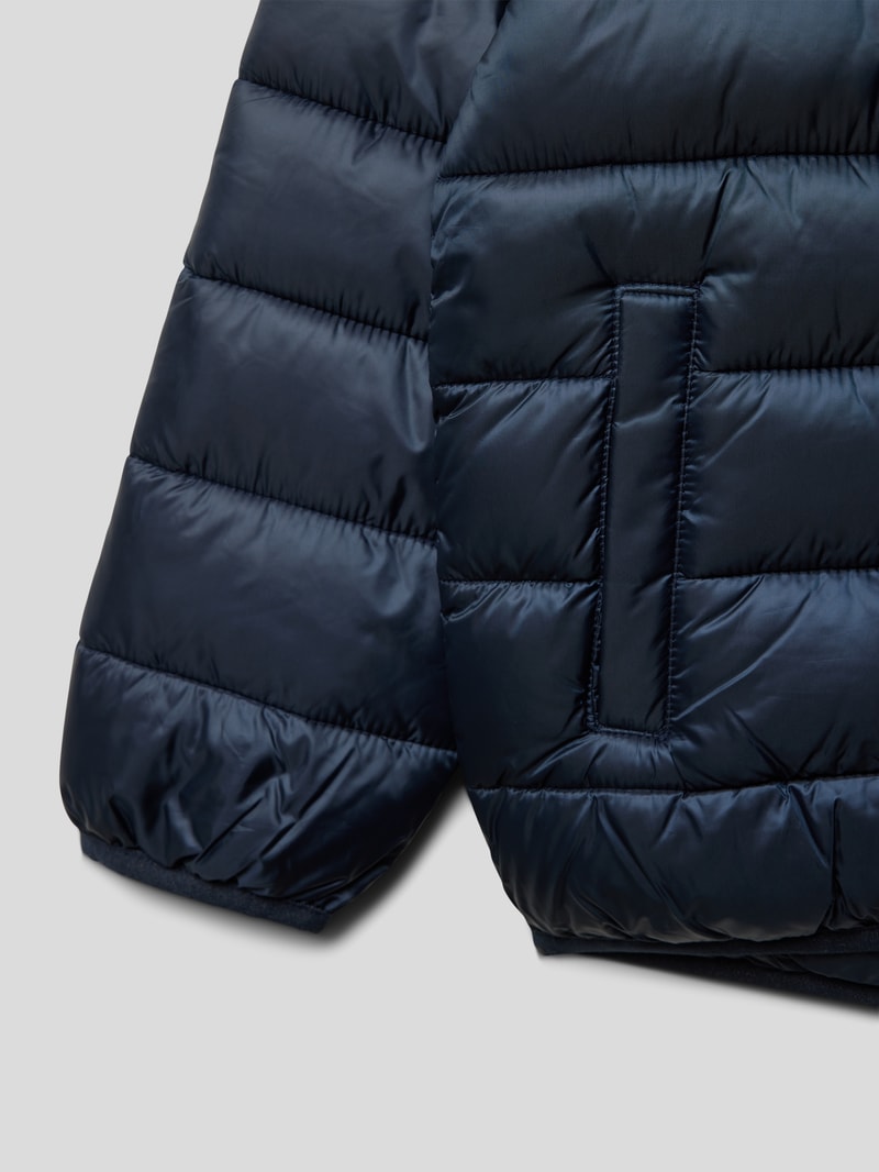 Steppjacke mit Kapuze in marineblau