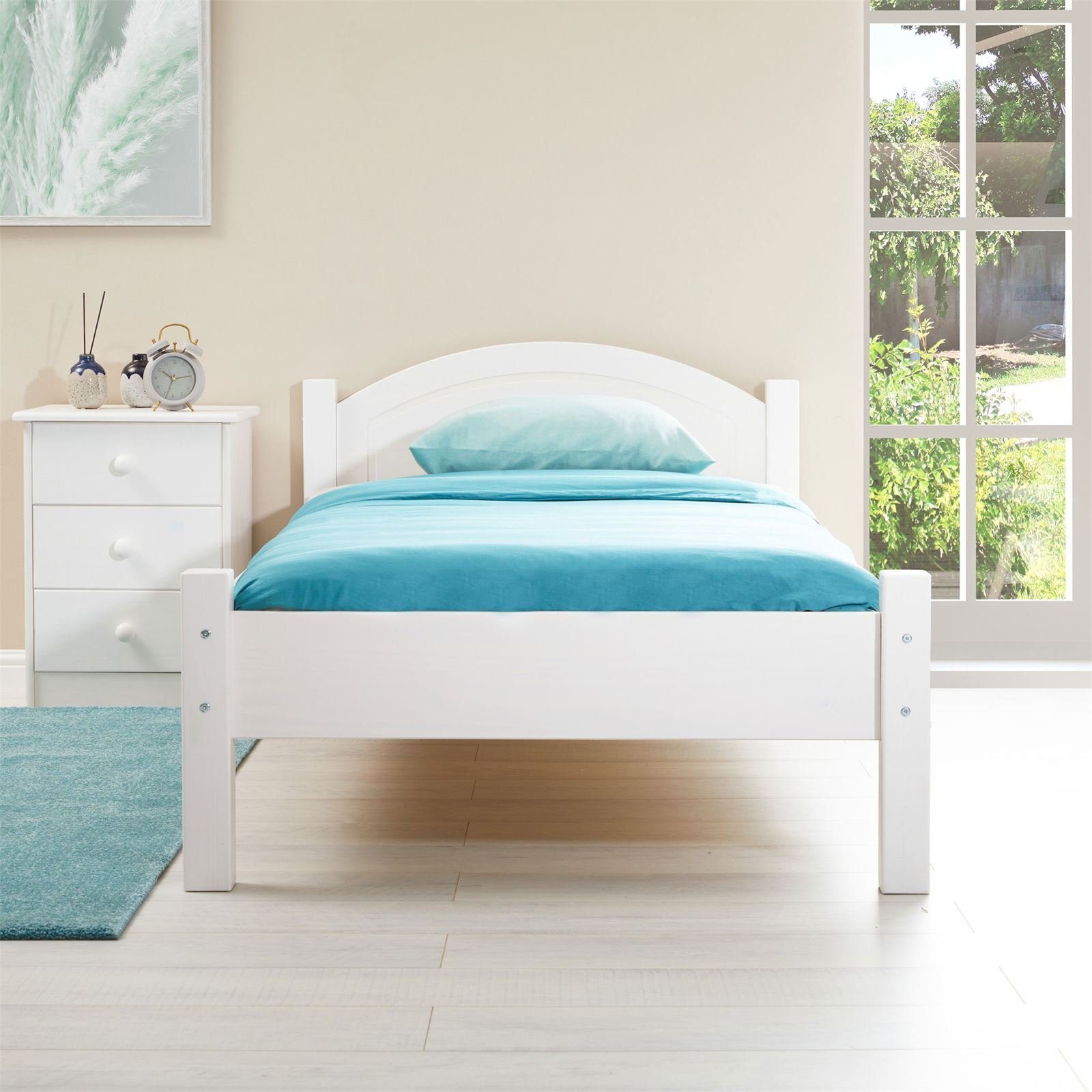 IDIMEX Massivholzbett MARIE, Massivholzbett Einzelbett Bettrahmen Jugendbett Bettgestell 90 x 190 c