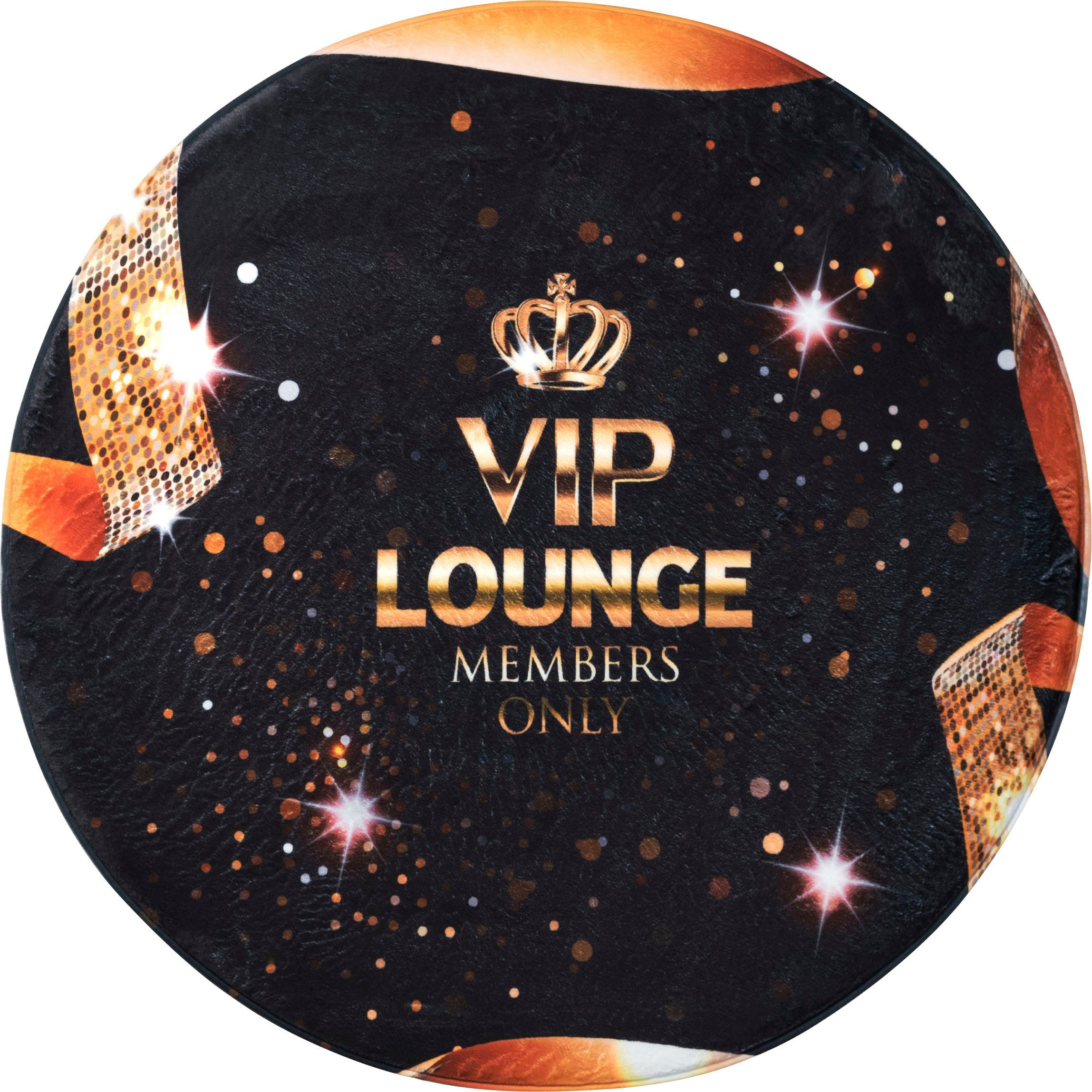 Schaum-Badematte rund VIP-Lounge Sanilo, Höhe 15 mm, Memory Schaum, rutschhemmend beschichtet, fußbodenheizungsgeeignet, schnell trocknend, strapazierfähig, rund, super weich, kräftige Farben, rutschhemmend, waschbar, Ø80cm